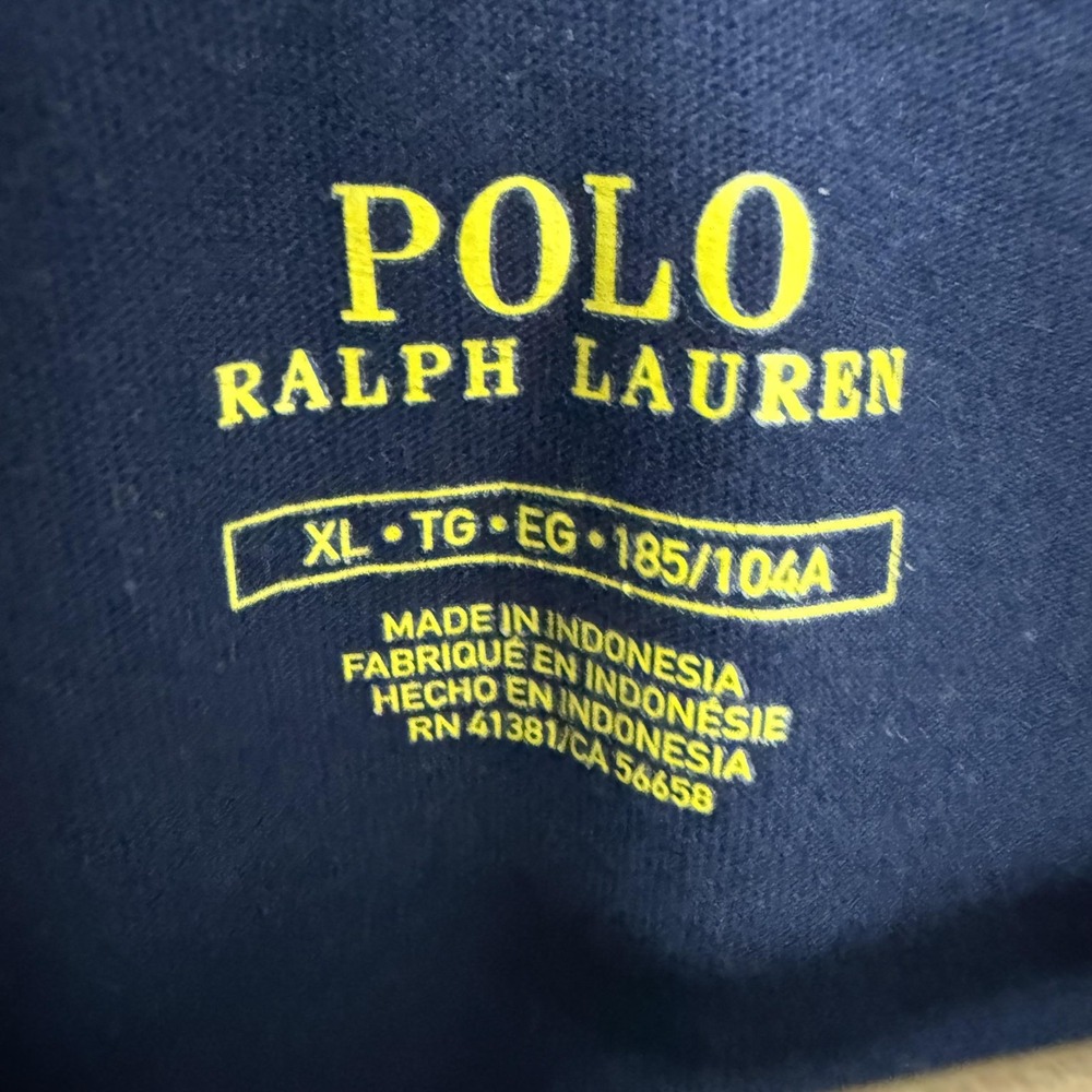 Polo Ralph Lauren Shirt Mens XL Navy Blue Small Pony Logo Tee Crewneck Cotton - Picture 4 of 9